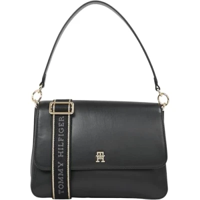 Image of Tommy Hilfiger Shoulder BAG Handbag, Women&#039;s, Size: One Size, Black