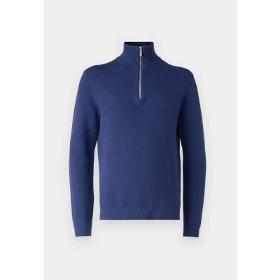 Image of Selected Homme Slhdane Structure HALF ZIP Jumper, Men&#039;s, Size: Large, Oceana