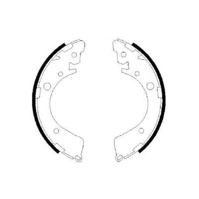 Image of Brake Shoe Set BOSCH 0 986 487 323