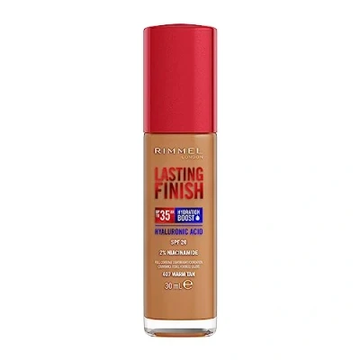 Image of Rimmel Lasting Finish 35Hr Foundation 30ml (Various Shades) 407 Warm Tan