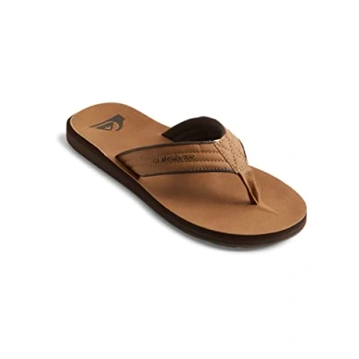 Image of Quiksilver Carver Tbar sandals, Men&#039;s, Size: 9, Beige