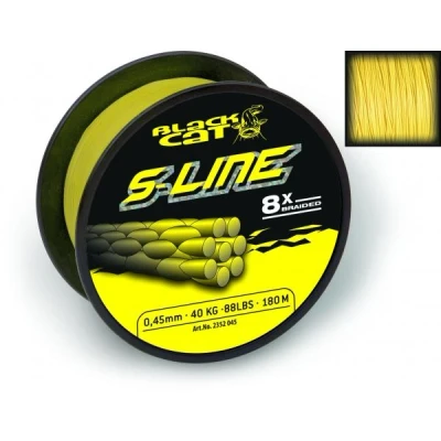 Image of Black Cat S line 0,45mm Yellow 180m Braided fishing