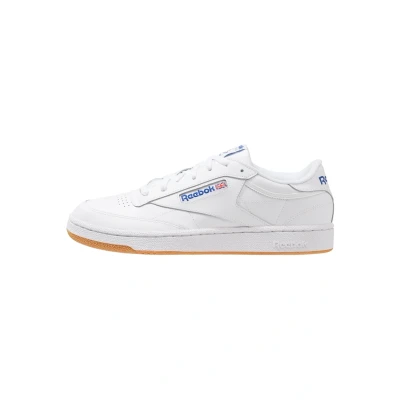Image of Reebok Classic CLUB C 85 Unisex Trainers, Size: 8.5, White/royal Leather and textile