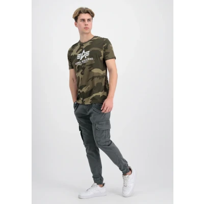 Image of Alpha Industries camo Print Tshirt, Size: XS, Olive