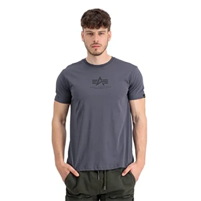 Image of Alpha Industries Print Tshirt, Men&#039;s, Size: XXL, Greyblack