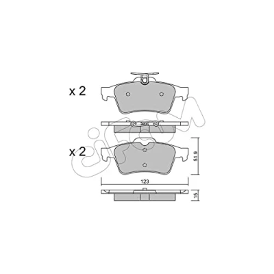 Image of brake Pad Set, disc CIFAM 822 337 3