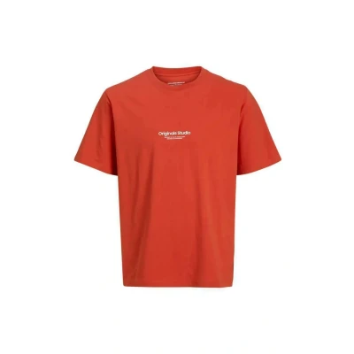 Image of JACK &amp; JONES Men&#039;s Jorvesterbro Tee Ss Crew Neck Noos, Summer Fig, XS