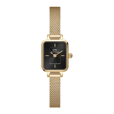 Image of Daniel Wellington Quadro MINI ONYX Watch goldcoloured, Size: One Size, Gold coloured