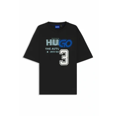 Image of HUGO Nesite Print Tshirt, Men&#039;s, Size: Medium, Black one