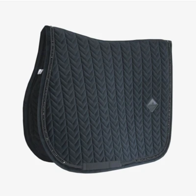 Image of Kentucky Horsewear Saddle Pad Jumping Velvet Pearls Black Horse Riding Equestrian
