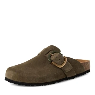 Image of Tamaris Women&#039;s Clogs, Slippers, Green Olive, 5.5 UK
