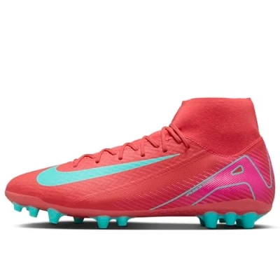 Image of Nike Performance ZM 10 Academy AG Moulded stud football boots, Size: 7.5, Ember glow/aurora green Textile/synthetics