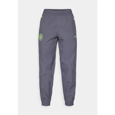 Image of Puma MCFC Pumatech Pants Club wear, Men&#039;s, Size: Small, Galactic gray/pro green