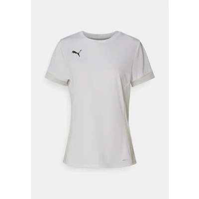 Image of Puma Teamgoal Matchday Sports Tshirt, Men&#039;s, Size: Medium, White/black/feather gray