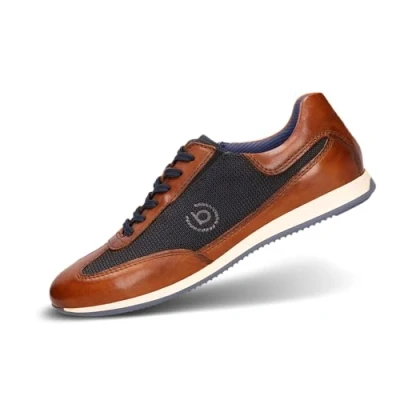 Image of bugatti Herren 313 93908 Schnürhalbschuhe,cognac / dunkelblau,44