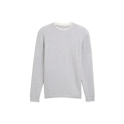 Image of TOM Tailor Denim IM 2IN1 LOOK Long sleeved top, Men&#039;s, Size: Medium, Light stone grey melange