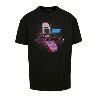 Image of Upscale by Mister Tee Unisex Hotline Oversize Print Tshirt, Size: XL, Black