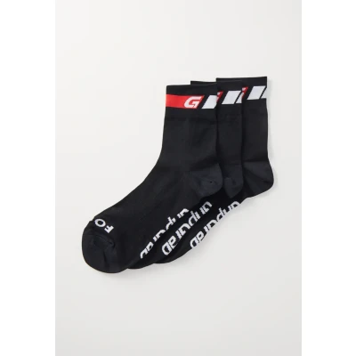 Image of Gripgrab Classic Regular CUT Summer Socks 3 PACK Unisex Sports socks, Size: Medium, Black
