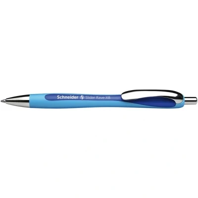 Image of Schneider 132503 Slider Rave XB ballpoint pen (line width XB, indelible refill, blue ink), 1 piece