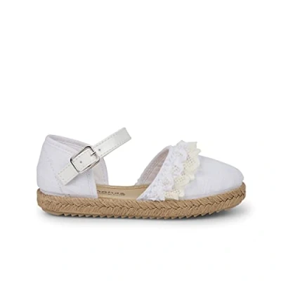 Image of Pisamonas Espadrilles for kids, Size: 7K, Blanco Textile/synthetics