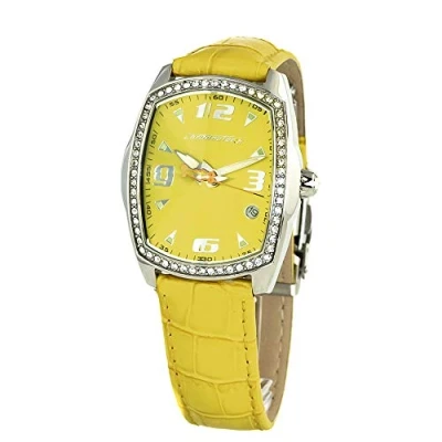 Image of Chronotech Womens Analogue Quartz Watch with Leather Strap CT7504LS 05, Lemon Tree, 35MM,