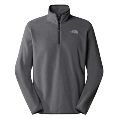 Image of The North Face Glacier 1/4 ZIP Fleece jumper, Men&#039;s, Size: XS, Medium grey heather