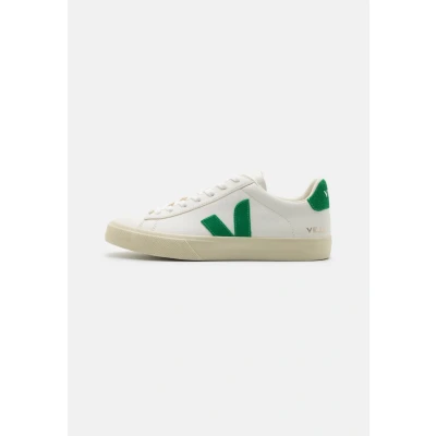 Image of Veja Campo Trainers extrawhite/emeraude, Men&#039;s, Size: 8.5, Extra white/emeraude Leather