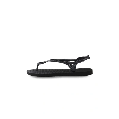 Image of Havaianas Sandal LUNA Tbar sandals, Women&#039;s, Size: 8 9.5, Black Rubber/textile