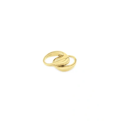 Image of Calvin Klein Elongated Drops Ring goldcoloured, Women&#039;s, Size: 52, Gold coloured