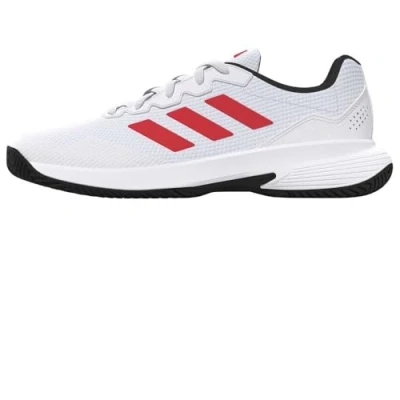 Image of adidas Performance Gamecourt 2 Clay court tennis shoes, Men&#039;s, Size: 7.5, Footwear white/lucid red/core black shoes