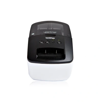 Image of Brother QL 700 Label Maker, USB 2.0, Address Printer, Desktop, Up to 62mm Wide Labels, UK Plug, Black Print Only