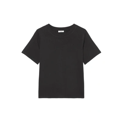 Image of Marc OߴPolo Denim Women&#039;s Organic Cotton T Shirt with Round Neck, Black, XXS