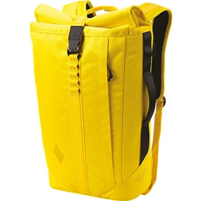 Image of Nitro Scrambler Business Backpack with Roll Top and Padded 15 Inch Wide Laptop Compartment, Urban Mobility Backpack, Messenger Everyday 28 L +, Cyber Yellow, 28L Daypack