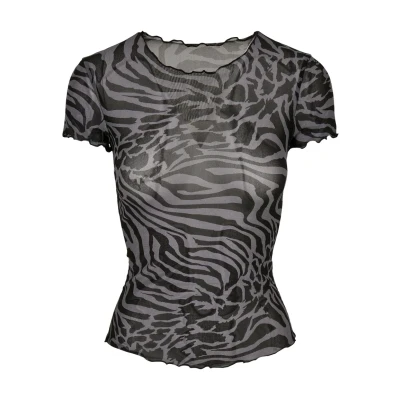 Image of Urban Classics TEE Print Tshirt, Women&#039;s, Size: 5XL, Asphalt black