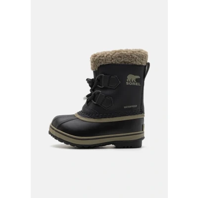 Image of Sorel Childrens YOOT PAC WP Unisex Winter boots for kids, Size: 7K, Black Leather/synthetics