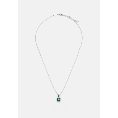 Image of Swarovski Birthstone pendant, Square cut, May, Green, Rhodium plated