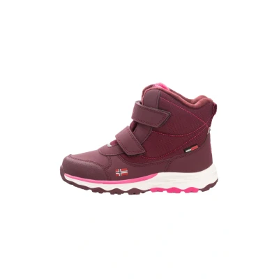 Image of Trollkids Hafjell Waterproof Winter Hiking Shoes, Burgundy Magenta, 33 EU