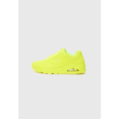 Image of Skechers Men&#039;s Uno Stand on Air Trainers, Lime Durabuck Trim, 7.5 UK