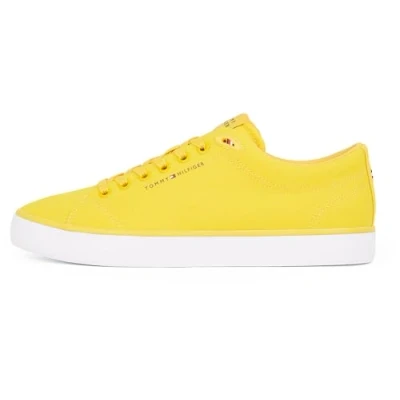 Image of Tommy Hilfiger LOW CORE Trainers, Men&#039;s, Size: 7, Primary yellow Cotton