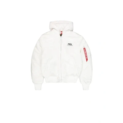 Image of Alpha Industries MA1 ZH BACK Print Bomber Jacket, Men&#039;s, Size: 3XL, White/black