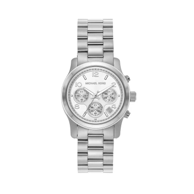 Image of Michael Kors Runway Chronograph watch silvercoloured, Women&#039;s, Size: One Size, Silver coloured