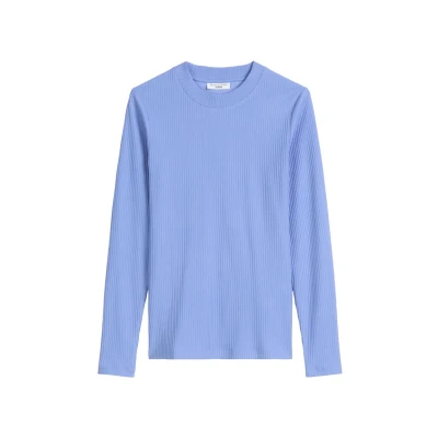 Image of Marc O&#039;Polo Denim CREW NECK SLIM FIT Long sleeved top, Women&#039;s, Size: Small, Lake blue
