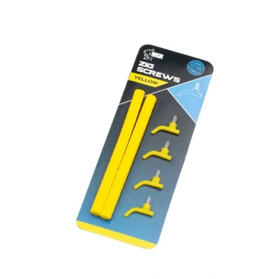 Image of Nash Zig Screw Kit Small Yellow (4 pieces) Artificial bait