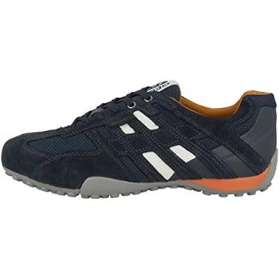 Image of Geox Snake Trainers, Men&#039;s, Size: 13, Blue Suede