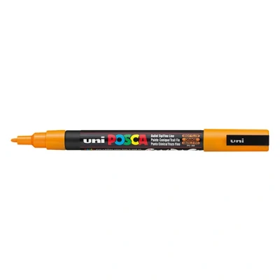 Image of Uni Ball Posca Fine Bullet Tip Marker Bright Yellow