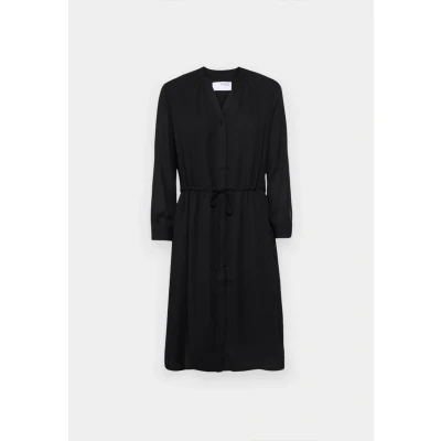 Image of Selected Femme Sfdamina 7/8 Dress Shirt dress, Women&#039;s, Size: 16, Black