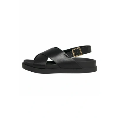 Image of ONLY Women&#039;s Onlminnie 2 Pu Slingback Sandal Flat, Black, 10 UK