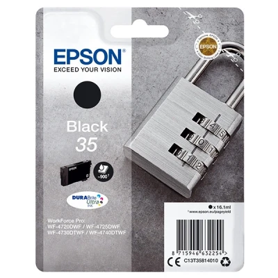 Image of Epson 35 (T3581) black ink cartridge (original)