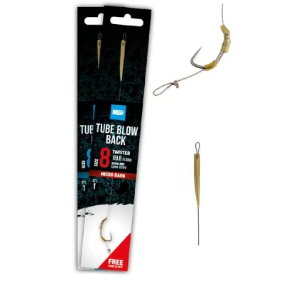 Image of Nash Tube Blow Back rig Hook size 6 (20lb) Carp