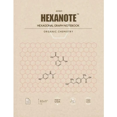Image of HEXANOTE hexagonal graph notebook organic Chemistry: 150 pages paper for drawing chemistry structures